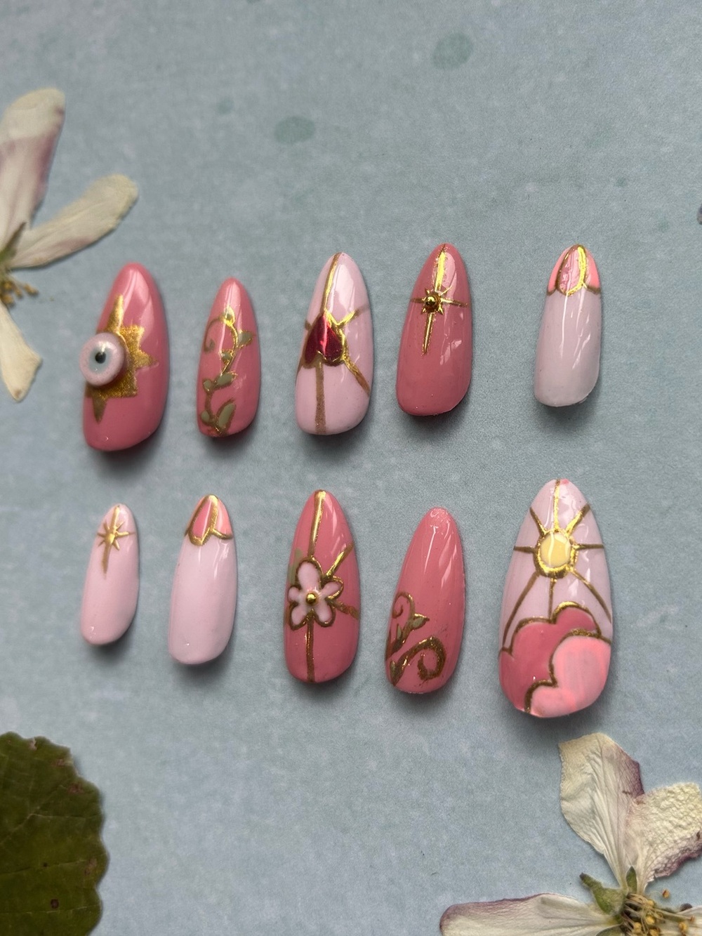 Handpainted Whimsical Witch Nail Press-Ons